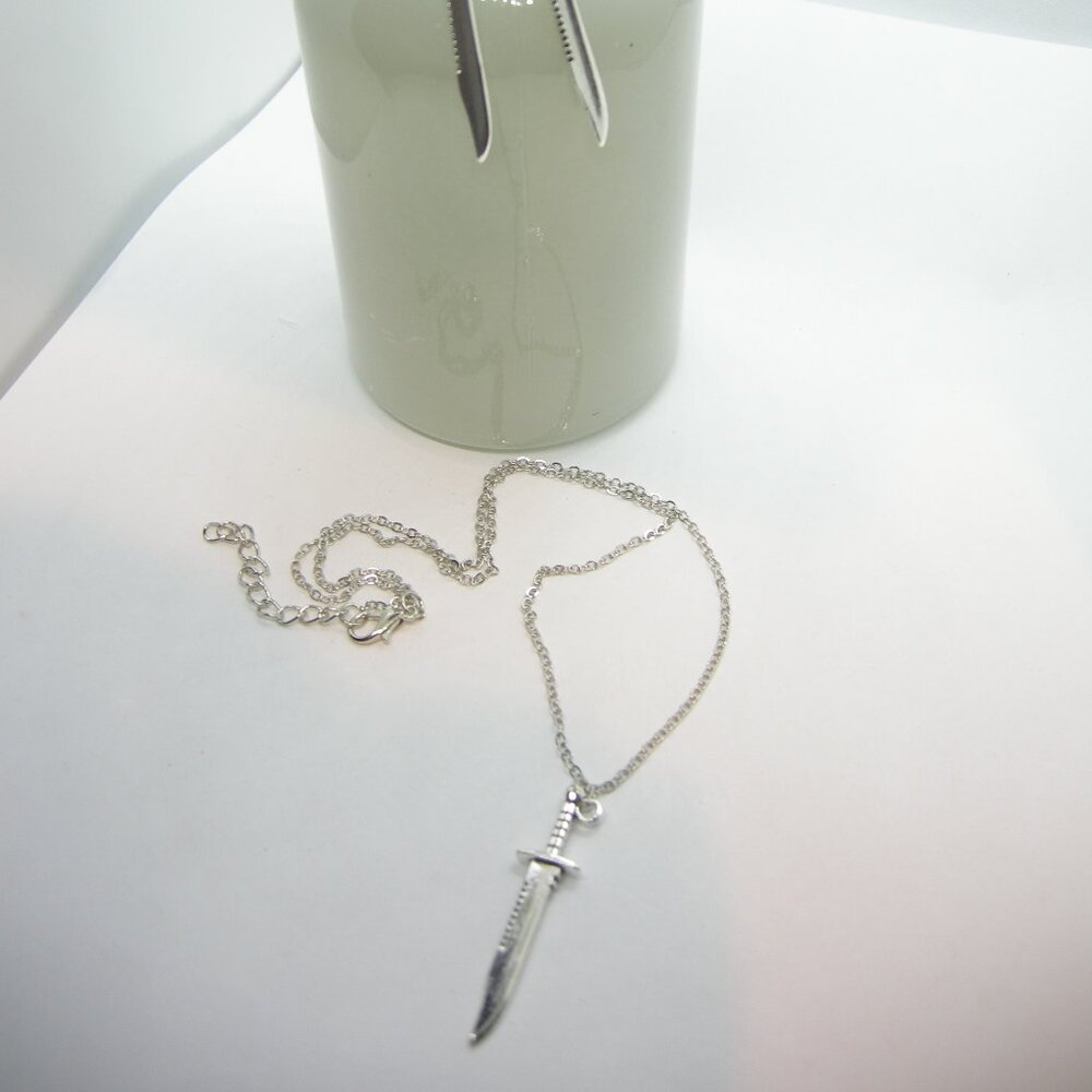 Knife Sword Earring and necklace sets for cosplay larp hunters tactical